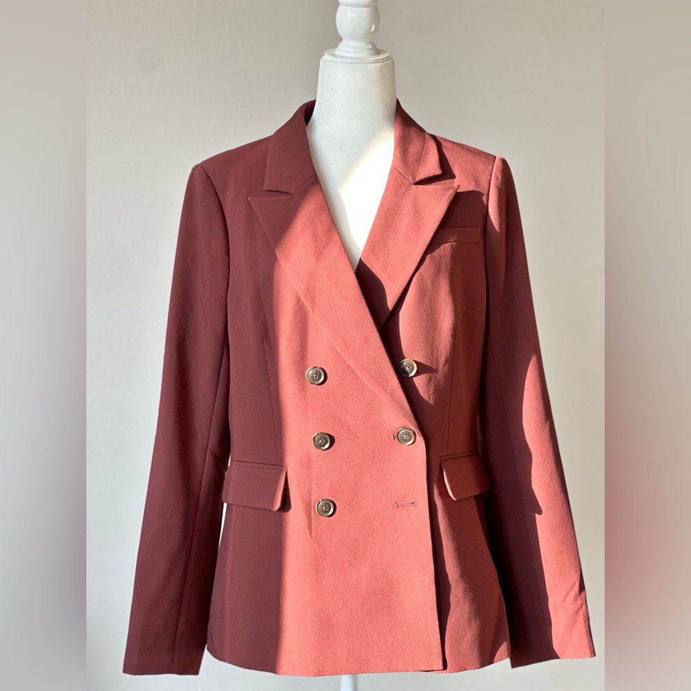 Paige Malbec Double-Breasted Blazer